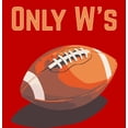 thumbnail image 4 of Only W's American Football Adult Red Crew Neck Short Sleeve Tee-Large, 4 of 4