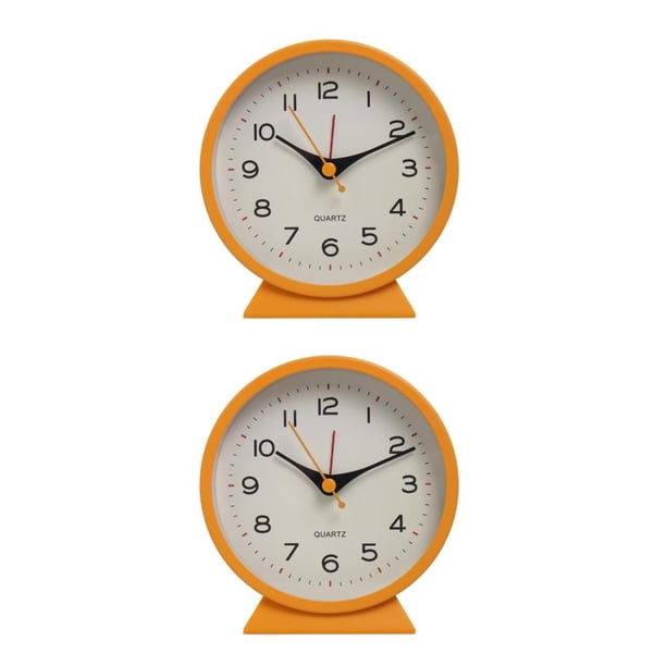Injueey Reloj despertador de de escritorio Simple, relojes de alarma para estudiantes, de movimiento silencioso, regalo de cuarzo para niños Type2 NO2