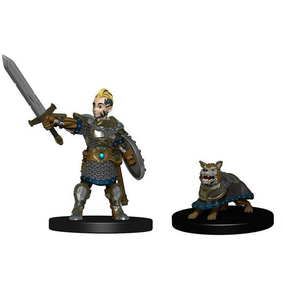WizKids Wardlings RPG Figures: Boy Fighter & Battle Dog Figure