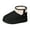 Black, variant on Women's Snow Ankle Booties Warm Fur Lined Round Toe Thick Sole Slip on Casual Winter Boots
