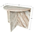 thumbnail image 4 of JONATHAN Y Patrice 20" Art Deco Minimalist Natural Marble Handmade Demilune Side Table, Pink/Beige/White, MTB1109A, 4 of 6