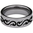 thumbnail image 4 of Twin Tribal Dragon Tungsten Carbide Ring, 4 of 9