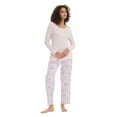 thumbnail image 3 of Kolipajam Women's Cotton Flannel Pajama Set Cozy Drawstring Waist Winter PJs for Women XXL, 3 of 5