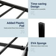 thumbnail image 5 of Allewie Queen Size Metal Platform Bed Frame with Diamond-Tufted Fabric Headboard, Dark Grey, 5 of 7