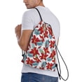 thumbnail image 4 of Yiaed Lilies Flowers Print Drawstring Bags Drawstring Backpack Bulk String Back Pack Gym Sport Bag-Medium, 4 of 5