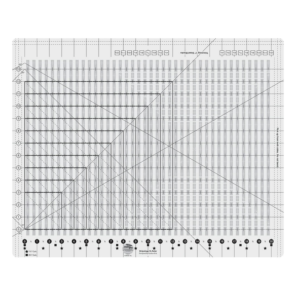 Creative Grids Stripology XL Slotted Quilt Ruler (CGRGE1XL) Walmart