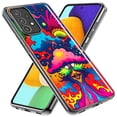 thumbnail image 2 of MUNDAZE Samsung Galaxy A13 Shockproof Clear Hybrid Protective Phone Case Neon Rainbow Psychedelic Trippy Hippie Bomb Star Dream, 2 of 5