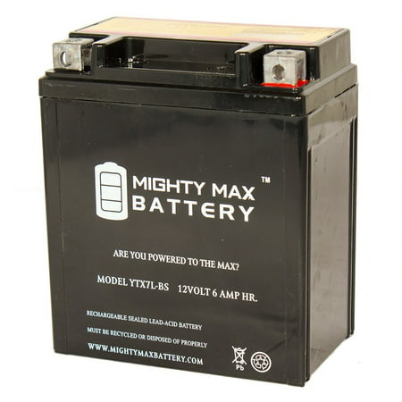 YTX7L-BS 12V 6AH Sealed AGM Battery for Motorcycle - Walmart.com