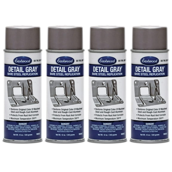 Eastwood Detail Gray Cast Stamped Steel Color Spray Paint Aerosol 12 oz 4 Pack