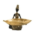 thumbnail image 2 of Adorno de resina estatua de mujer africana con caja de almacenamiento contenedor de artículos diversos para sala de estar, 2 of 9