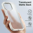 thumbnail image 3 of JETech Matte Case for iPhone 15 Pro Max 6.7-Inch, Shockproof Military Grade Drop Protection, Frosted Translucent Back Phone Cover, Anti-Fingerprint (White), 3 of 5