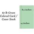 thumbnail image 5 of Green Pastel Color Card Stock | 67Lb Cover Cardstock | 8.5" x 14" Inches | 50 Sheets Per Pack, 5 of 6