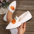 thumbnail image 2 of Women's Fashion Halloween Ballet Flats Pointed Toe Embroidery Knit Loafers Breathable Casual Dressy Shoes, 2 of 7