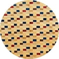 thumbnail image 1 of Ahgly Company Indoor Round Abstract Chrome Gold Yellow Abstract Area Rugs, 6' Round, 1 of 6