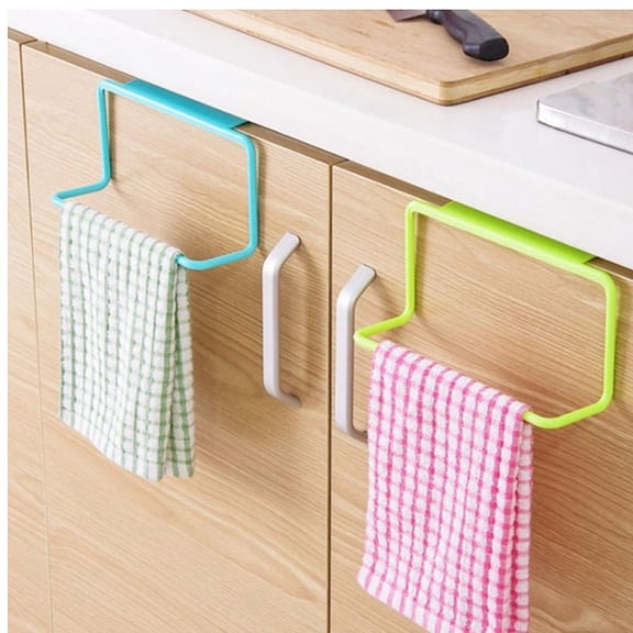 vlrwzc Kitchen Organizer Towel Rack Hanging Holder Bathroom Cabinet Cupboard Hanger Shelf for Kitchen Supplies Accessories