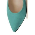thumbnail image 4 of YDN Women Adorable Wide Strappy Buckled Mary Janes Kitten Low Heels Pumps Pointed Closed Toe Slip On Dress Shoes Size 8 Blue, 4 of 4