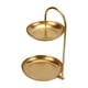 thumbnail image 5 of Emoshayoga Tray de Alimentos Plato de Frutas Doble Capa Desmontable de Oro, Bandeja de Aperitivos Moderna y Elegante para Hogar Sala de Estar Dormitorio Tienda, 5 of 5