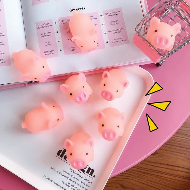Adorable Desktop Ornament Cute Screaming Pig Stress Toy with Sound Effect for Home Decoration
