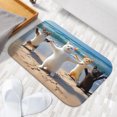thumbnail image 6 of 1pc Four Cats on the Beach Absorbent Non-Slip Bathroom Thickened Flannel Rug Decor,Soft,Quick Drying,Suitable For Indoor/outdoor Use,Bathrooms,Bedrooms,Kitchens,Terrace,Laundry Rooms,16"x24", 6 of 9