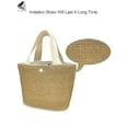 thumbnail image 6 of PULLIMORE Women Straw Beach Tote Bags Handmade Woven Bag with Handle Boho Summer Handwoven Handbag Purse (White), 6 of 9