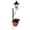 Brown, variant on 32 Inches Solar Outdoor Post Light with Planter Box, 2-in-1 Hexagonal Street Lamp & Flower Pot(9.6x6.4") for Garden, Patio & Yard