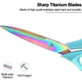 thumbnail image 3 of 1 Set of 3 Pack School Scissors, All Purpose Sharp Titanium Blades Shears, Rubber Soft Grip Handle, Multipurpose Scissors Set Great for Crafts, Sewing, Arts, Office and Home Supplies, 3 of 6