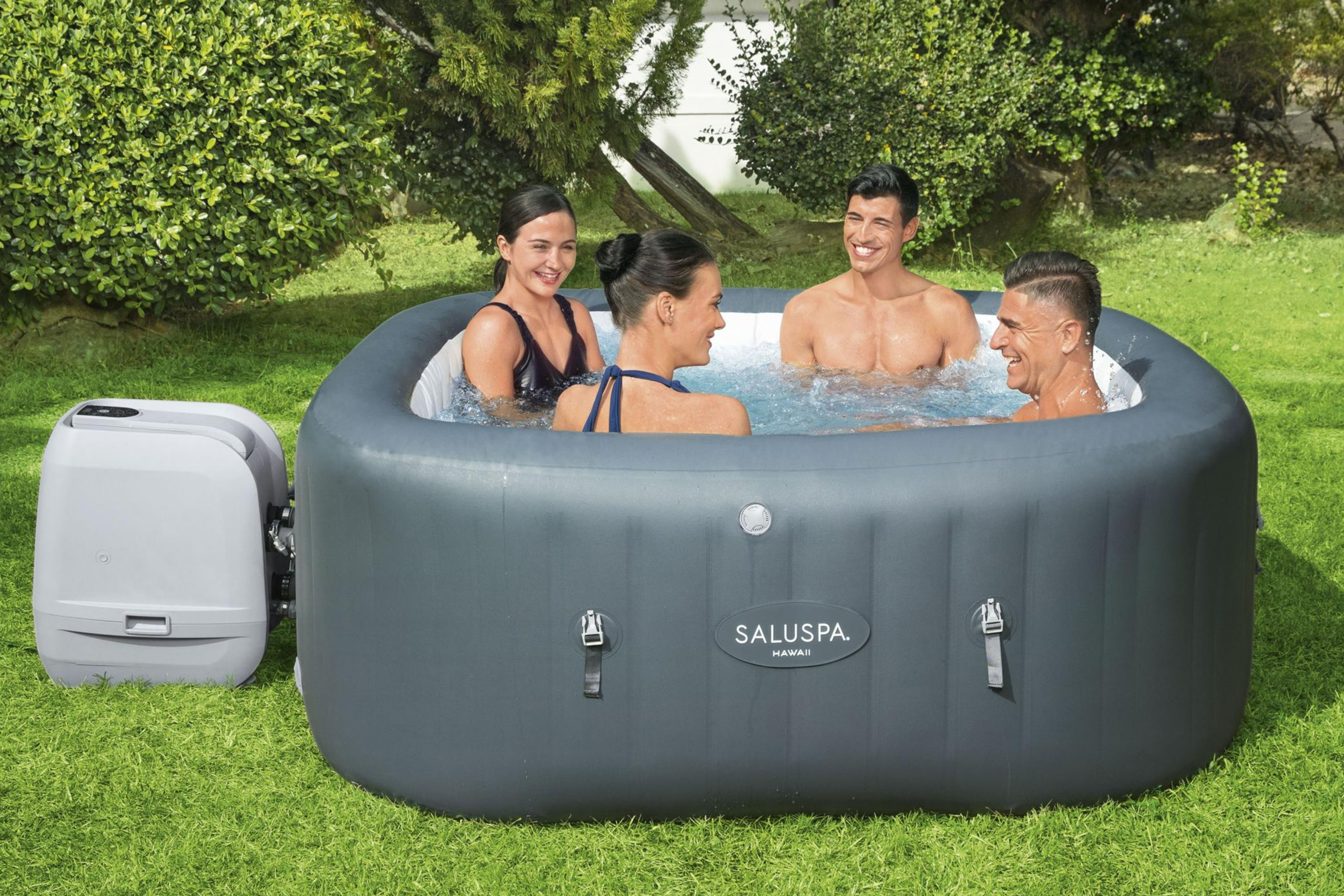 SaluSpa Hawaii HydroJet Pro Inflatable Hot Tub Spa 4-6 Person - image 2 of 9