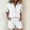 A338 White, variant on Xdegoge 2 Piece Outfits for Women Summer Casual Shorts Set Button Down Short Sleeve Shirt and High Waisted Shorts Tracksuit with Pockets Lounge Vacation Wear