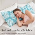 thumbnail image 5 of Aqua Blue Coastal Body Pillow Cover 20 x 54 Inch Decorative Pillow Cover Summer Nautical Ocean Beach Lumbar Pillowcase Seasonal Rectangle Cushion Case for Couch Sofa Bed Living Room, 5 of 9
