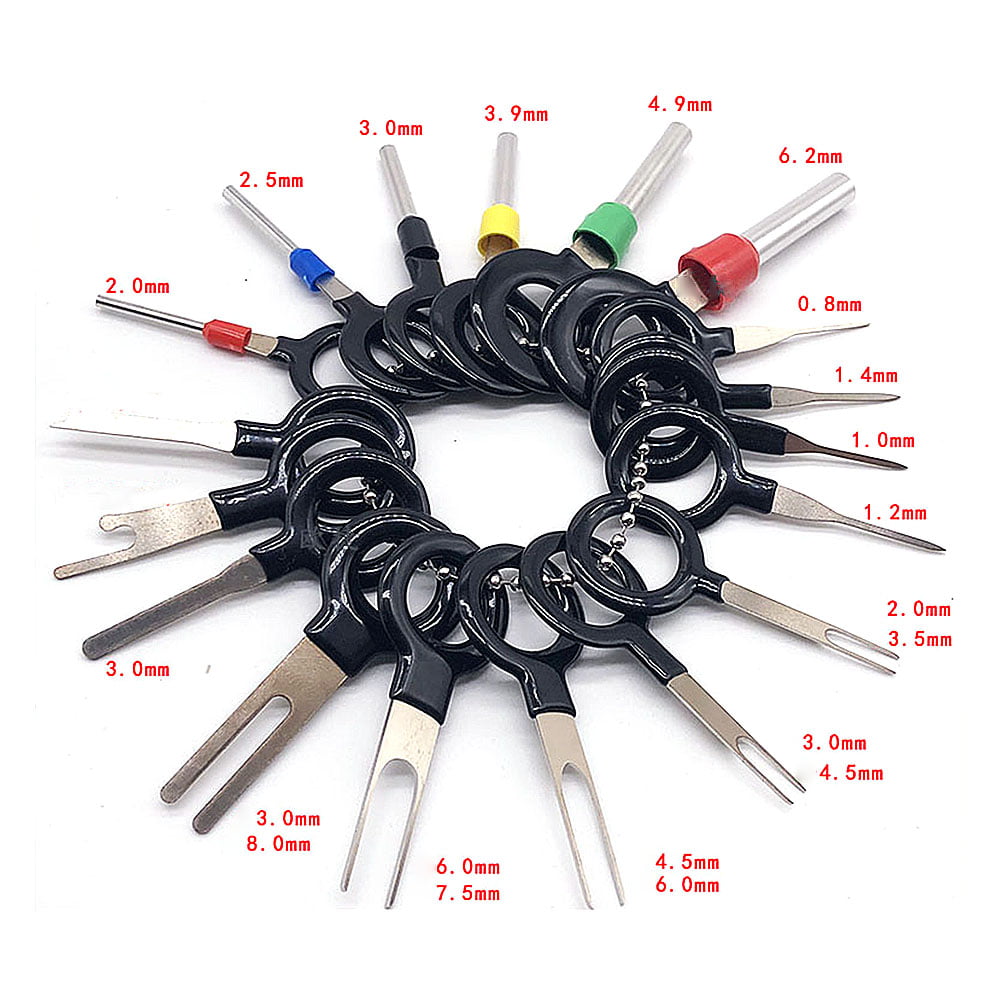 18Pcs Auto Car Wire Terminal Removal Wiring Connector Pin Extractor Puller Tools 