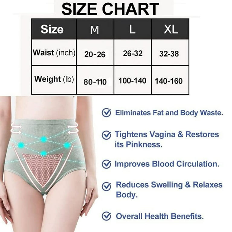 Fatlos Graphene Shapewear Underwear, Graphene Honeycomb Vaginal Tightening  and Body Shaping Briefs (2 Color,M) at  Women's Clothing store