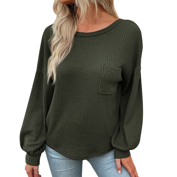 Vedolay Womens Tops Long Sleeve 2023 Pullover Tee Sweatshirts Blouse GN1,L