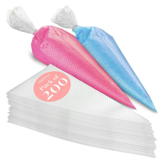Prestee 200 Pieces Piping Bags - 12 Inch | Pastry Bags | Icing Piping Bags | Tipless Piping Bags | Icing Bags | Frosting Bags | Piping Bag