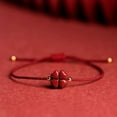 thumbnail image 2 of Cinnabar Clover Red Rope Bracelet, 2 of 2