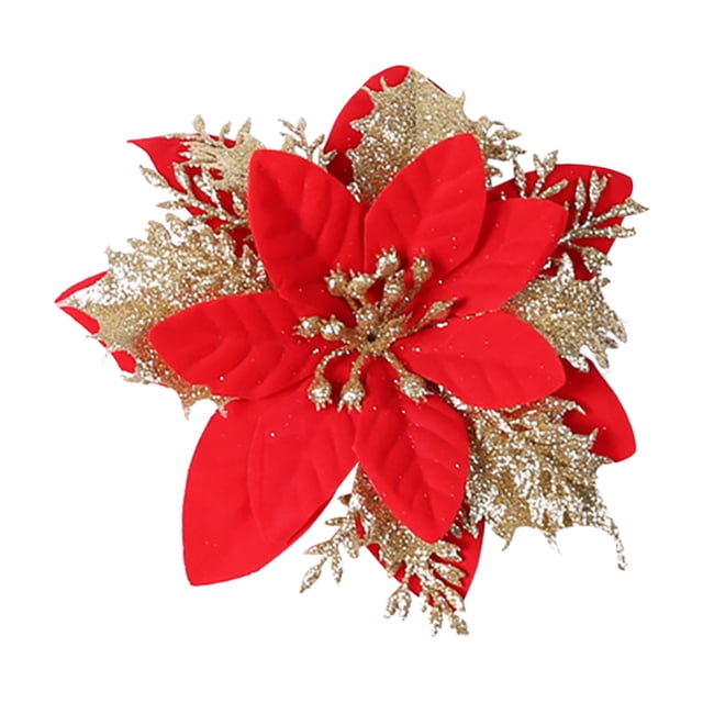 Hot6sl Ofertas y Liquidaciones Piezas de Adorno Navideños con Purpurina y Hojas Huecas para Decoración