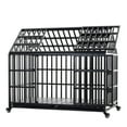 thumbnail image 2 of Noaman Peaked Roof Dog Crate with 360° Casters - 52" Extra-Large Metal Kennel）, 2 of 20