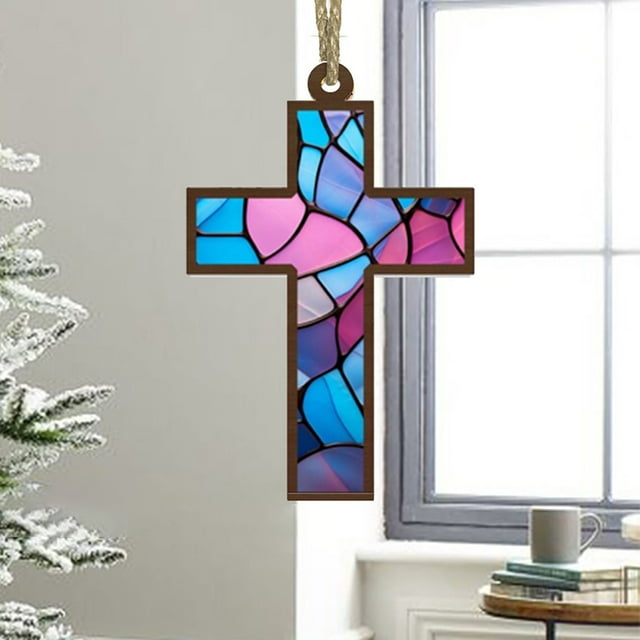 WHEANG Home Decor Stained Glass Metal And Acrylic Window Hanging Beautiful Hanging Pendants For Window Home Decoration