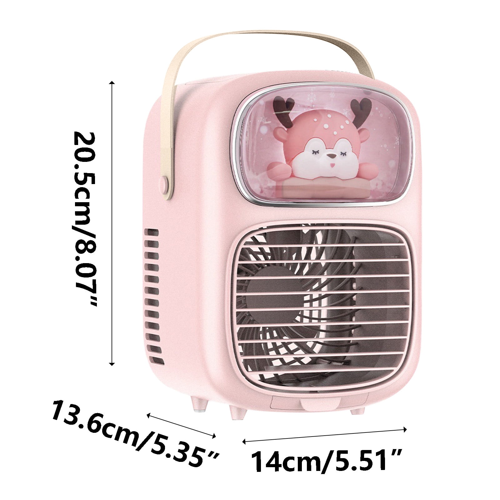 Dengmore Desktop Humidifier with Light Desktop Aired Cooler Water Ice Fan Water Humidifier Spray Fan for Bedroom Home Office Car Living Room