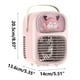 thumbnail image 3 of Enfriador de aire portátil de escritorio con tanque de agua de 400 ml y bandeja de hielo | Ventilador de 4 velocidades, nebulizador, luz nocturna y humidificador | Recargable por USB para el hogar,, 3 of 9