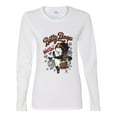 thumbnail image 2 of Wild Bobby Biker Betty Boop Wild One MC Motorcycle Betty Boop Womens Long Sleeve T-Shirt, White, X-Large, 2 of 5