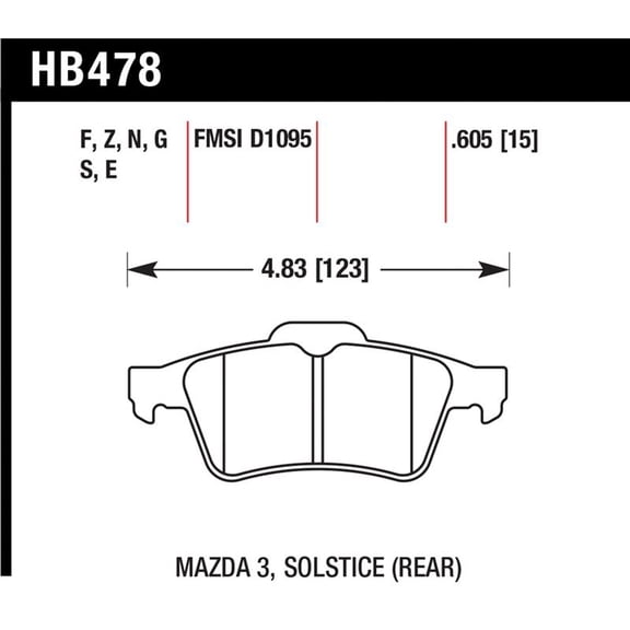 Hawk 13-14 Ford Focus ST / Mazda/ Volvo Performance Ceramic Street Rear Brake Pads