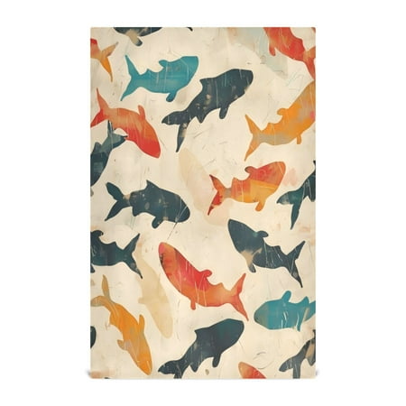 

Kitchen Towel 28x18 Inches x4，Plate Towel Decorative Towel Napkin Tea Towel Tea Towels For Kitchen Dish Cloths & Dish Towels Colorful Goldfish