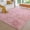 Pink, variant on Sonive 4×6 Fluffy Shaggy Area Rug, Washable Soft Non-Slip for Bedroom Dining Living Room, Pink