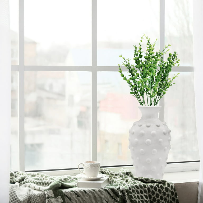 AuldHome Old-Fashioned White Hobnail Vase; Vintage Decor for Home, Office,  Events 