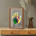 thumbnail image 1 of Handprint Frame Hand Casting Kit DIY Craft Keepsake Family Couples Memory Wooden Base Art Project Activity, 1 of 3