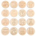 thumbnail image 1 of 16 Pcs Labels Clothes Wood Tag Basket Label Wooden Toy Organization Labels Blank Wood Round Tags Storage Bin Wooden Tags_Gift Of G, 1 of 4