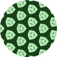 thumbnail image 1 of Ahgly Tapis Rond Lavable en Machine Intérieur Transitionnel Vert Émeraude Profond, 3 Pieds Rond, 1 of 7