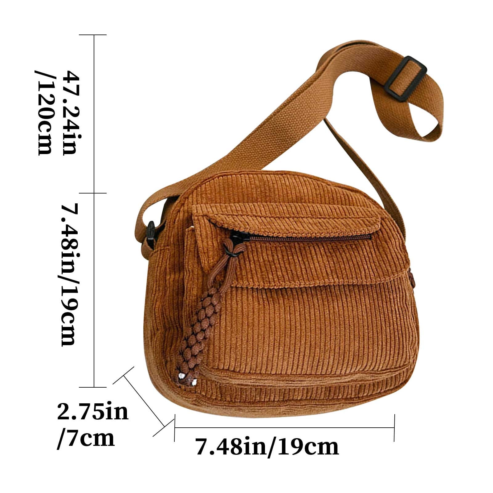 Zmeidao Corduroy Crossbody Bag Women's Shoulder Bag Handbags