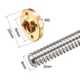 thumbnail image 3 of Uxcell 5.91''x0.08''x0.16'' Screw Rod with Copper Nut for 3D Printer  Stainless Steel Silver Tone 2pcs, 3 of 5