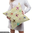 thumbnail image 5 of Ambesonne Aviation Fabric by the Yard Upholstery, Romantic Cloud Airplanes, 5 Yards, Beige Multicolor, 5 of 5